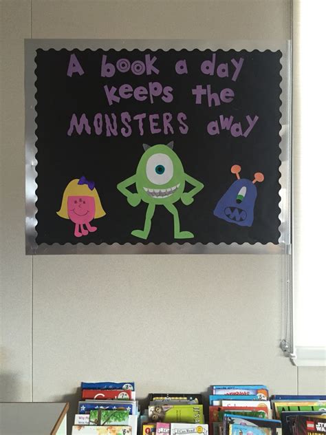 Halloween Bulletin Board A Book A Day Keeps The Monsters Away