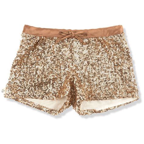 Sequin Shorts Liked On Polyvore Gold Sequin Shorts Clothes Design Sequin Shorts