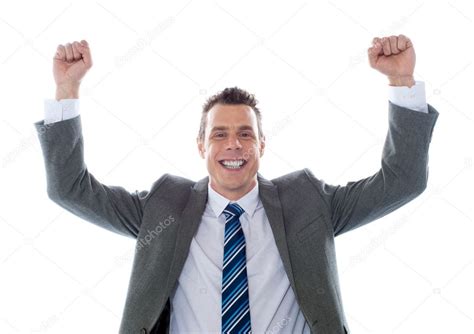 Cheerful Excited Business Executive — Stock Photo © Stockyimages 9914987