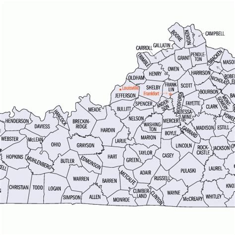 Printable County Map Of Kentucky Get Your Hands On Amazing Free