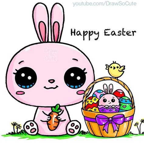 Cute Easter Egg Easter Bunny Drawing Easy Cute Easter Bunny Drawing