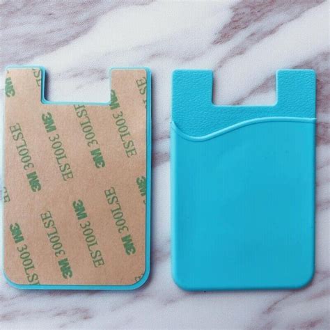 Silicone Mobile Phone Back Card Holder Wallet 3m Stick On Adhesive Cash