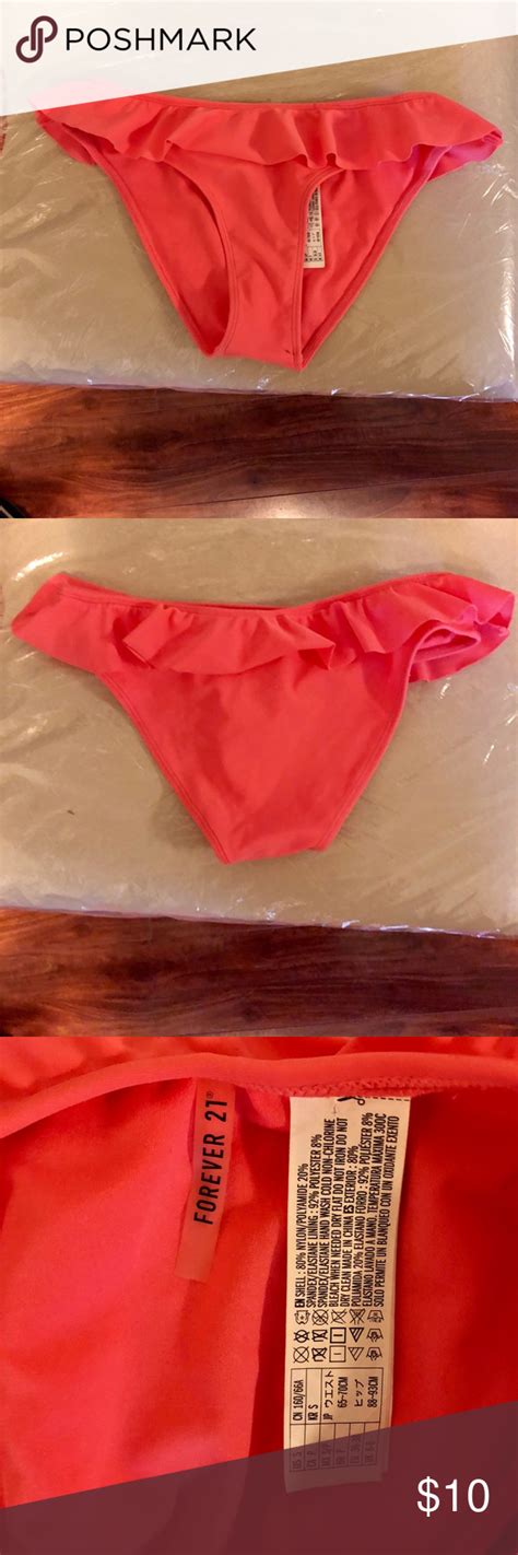 pink ruffle forever 21 bikini bottom cute size small ruffle bikini bottom from forever 21