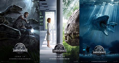 Jurassic World Posters Raptor Squad Claire And Indominus Rex And The Mosasaurus Jurassic World