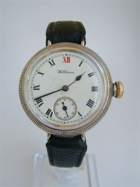 Vintage Ww1 Waltham Silver Trench Watch 1917 275051