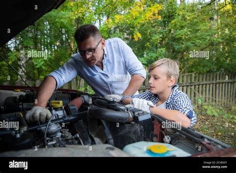 Father Son Car Repair Hi Res Stock Photography And Images Alamy