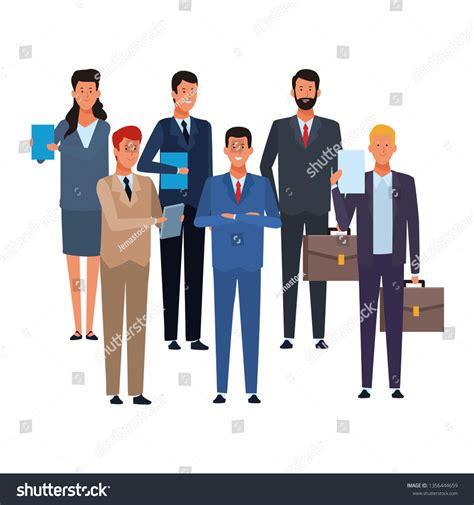 Business People Avatar Cartoon Characters Stock Vector Royalty Free