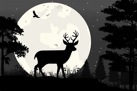 Deer Silhouette By Curutdesign Thehungryjpeg