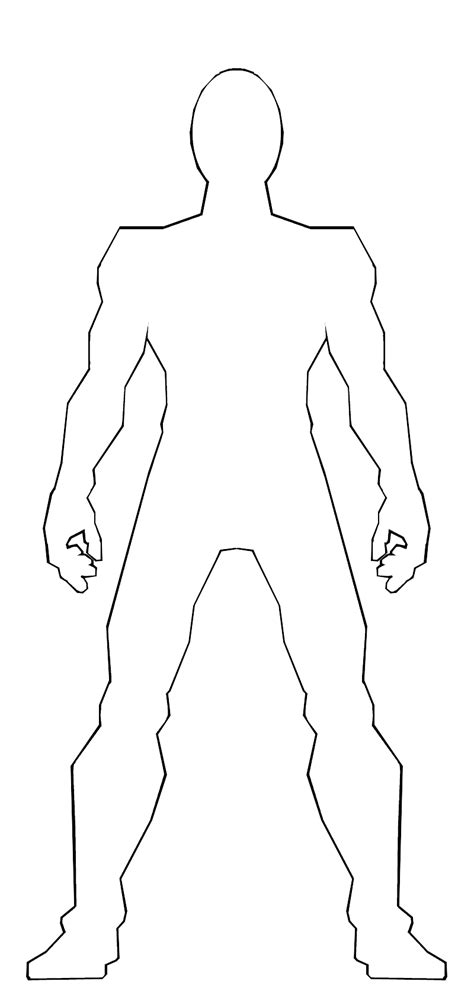 Body Superhero Drawing Template Img Clam