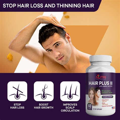 Hair Plus Ii With Amino Acids Hair Growth Supplement Stop Hair Loss
