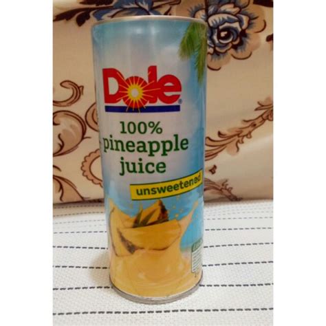 Dole 100 Pineapple Juice Unsweetened 240ml Shopee Philippines
