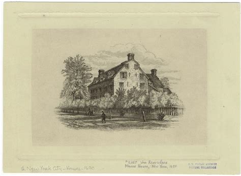 Van Rensselaer Manor House New York 1680 Nypl Digital Collections
