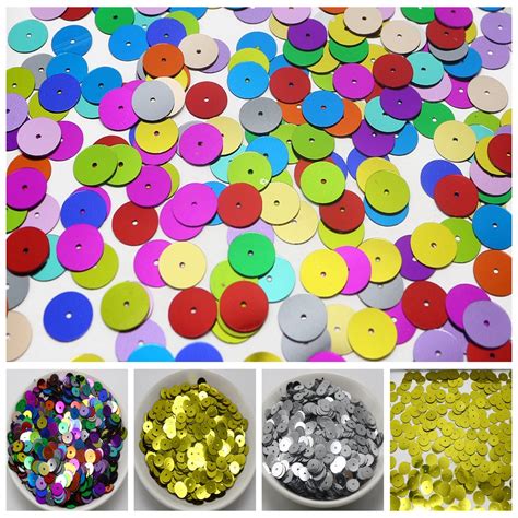 60gram 5mm 6mm 8mm 10mm 12mm Flat Round Loose Sequins Paillettes Sewing