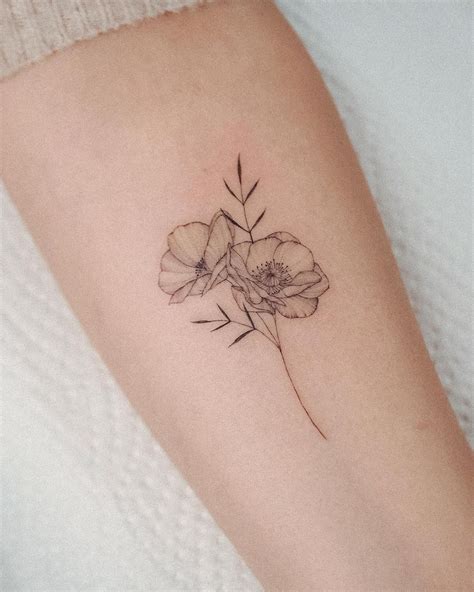 Alina Fineline Tattoo Artist On Instagram “delicate Anemone Flower