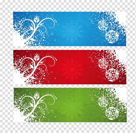 Three Assorted Color Paintings Snowflake Banner Beautiful Snow