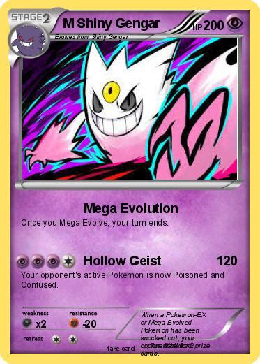 Gengar's only known move is venoshock * *. Pokémon M Shiny Gengar 2 2 - Mega Evolution - My Pokemon Card