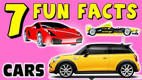 7 Fun Facts About Cars Facts For Kids Learning Colors Autos Race