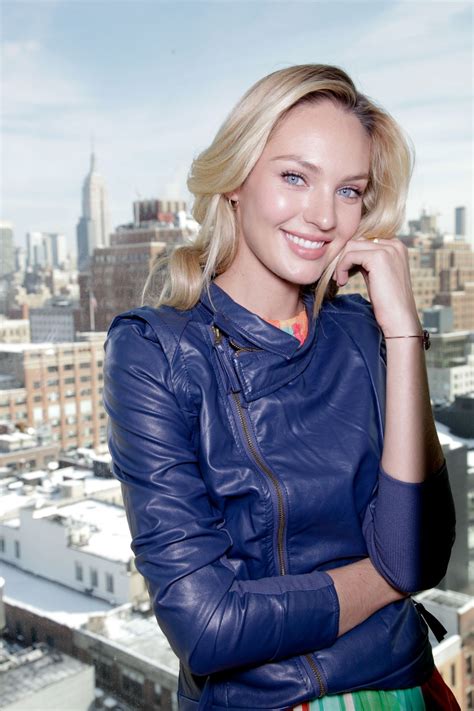 Candice Swanepoel All Smile At Desigual Presentation In New York