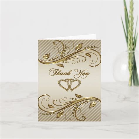 50th Wedding Anniversary Thank You Note Card Zazzle
