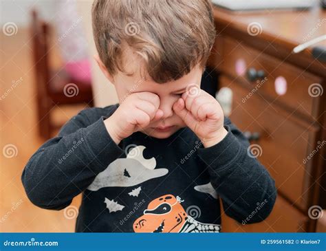 Upset Young Boy Is Crying And Whining Stock Photo Image Of Feeling