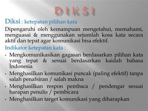 Pilihan Kata Diksi Ppt - Belajar di Rumah