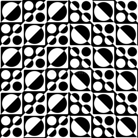 Seamless Circle Square And Triangle Pattern Stock Vector