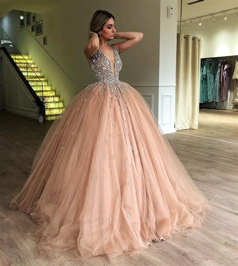 Sgd156 Ball Gown Sweet 16 Prom Dress V Neck Evening Dress Quinceanera Dress Prom Dress On Storenvy