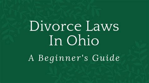 Divorce Laws In Ohio 2019 Guide Survive Divorce