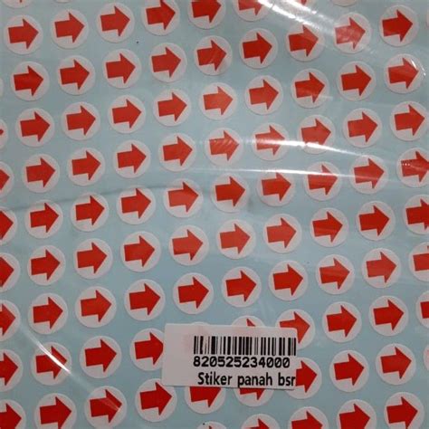 Stiker Panah Merah Cm Label Petunjuk Tanda Arah Pak Lazada Indonesia