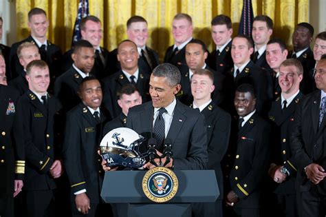 President Obama Awards Commander In Chief Trophy To Naval Academy