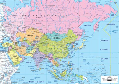 Large Political Map Of Asia With Major Cities And Capitals Vrogue