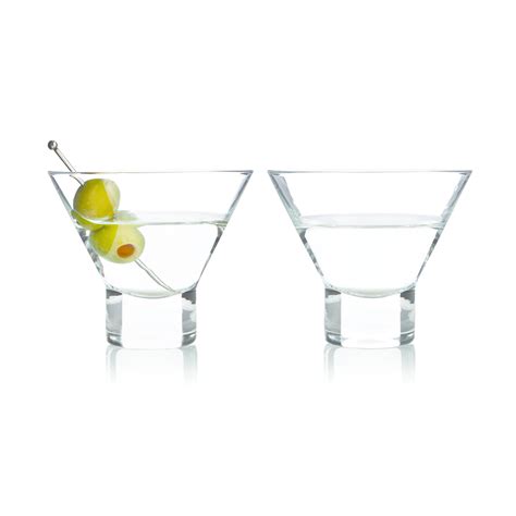Raye Collection Stemless Martini Glass Set Of 4 Viski Touch Of Modern