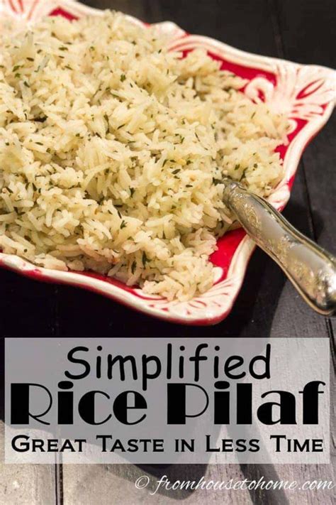 Simplified Rice Pilaf Great Flavor In Less Time