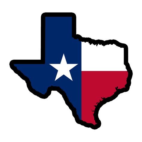 Texas Flag Texas State Shape Sticker 5x5 Pulgadas Para Etsy