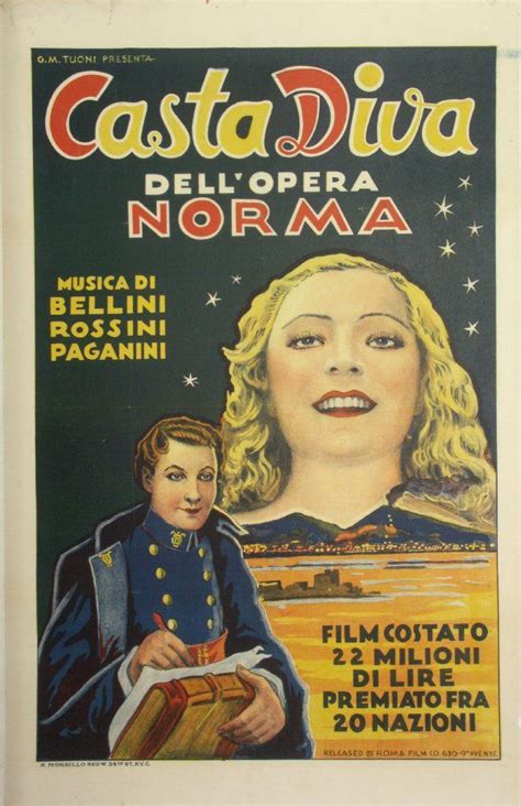 Original 1920s Italian Opera Norma Movie Poster Nov 30 2008