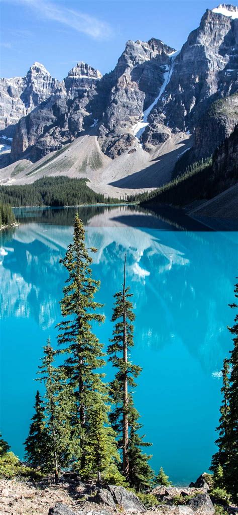 Moraine Lake Banff National Park Alberta Canada Wallpaper Iphone Pro Ma