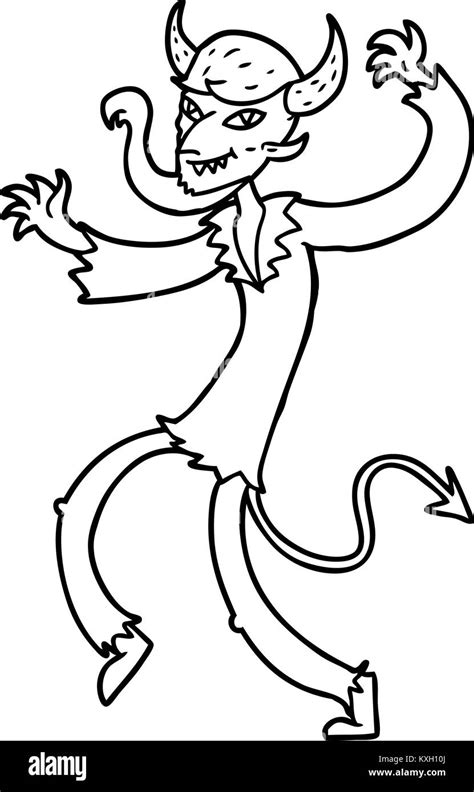 Cartoon Dancing Devil Stock Vector Image And Art Alamy