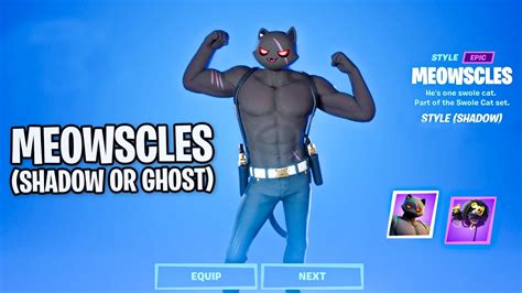 How To Unlock Ghost Or Shadow Meowscles Edit Style Fortnite Chapter 2
