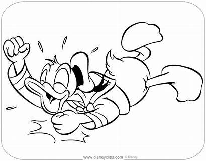 Donald Coloring Duck Pages Disneyclips Laughing Floor