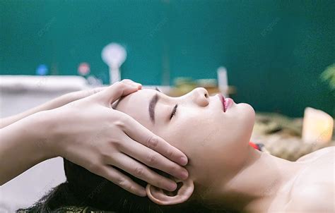 Massage De La Tête Tcm Fond Médecine Chinoise Tuina Acupuncture Image De Fond Pour Le