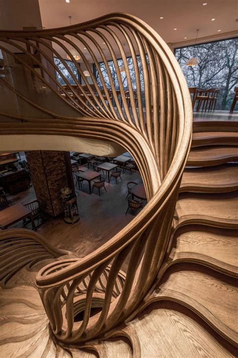 The strength and elegance of the design make the wooden cloths… Awesome Staircase Designs With Unique And Unforgettable ...