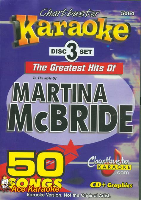 chartbuster karaoke cdg cb5064 the greatest hits of martina mcbride