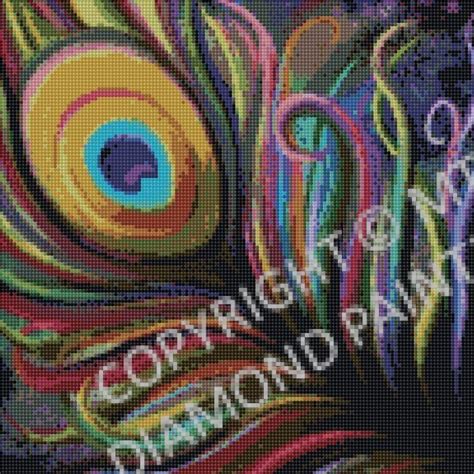 Feather 40cm X 40cm Crystal Round Drill Mtt Diamond Paintings