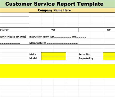 14 Useful Customer Service Report Templates Word Excel Pdf