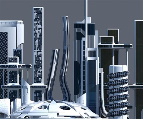 Artstation 3d Futuristic Skyscraper Collection 401 Resources