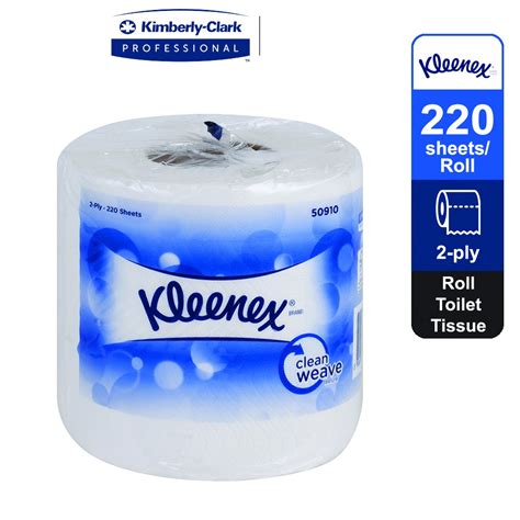 Kleenex Standard Roll Toilet Tissue 50910 White 10 Roll X 220 Sheets