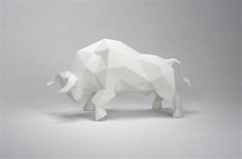Low Poly Bull Sculpture 3d Model 3d Printable Cgtrader