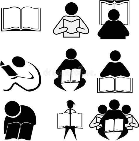 Reading Icons Stock Vector Image 39615634
