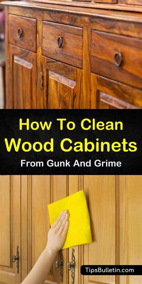 This article explains basic techniques that will help you get the look of a new kitchen without the expense of new cabinets. How to Clean Wood Cabinets from Gunk and Grime - The ...