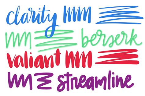 I will color them both in my selected outline color, which is a nice contrasting dark blue. Procreate Lettering 4-Brush Bundle 2 (With images ...